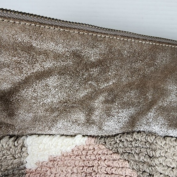 Anthropologie Jasper & Jeera Pouch Metallic Leather Cotton Blend Large Tassel - Picture 9 of 14